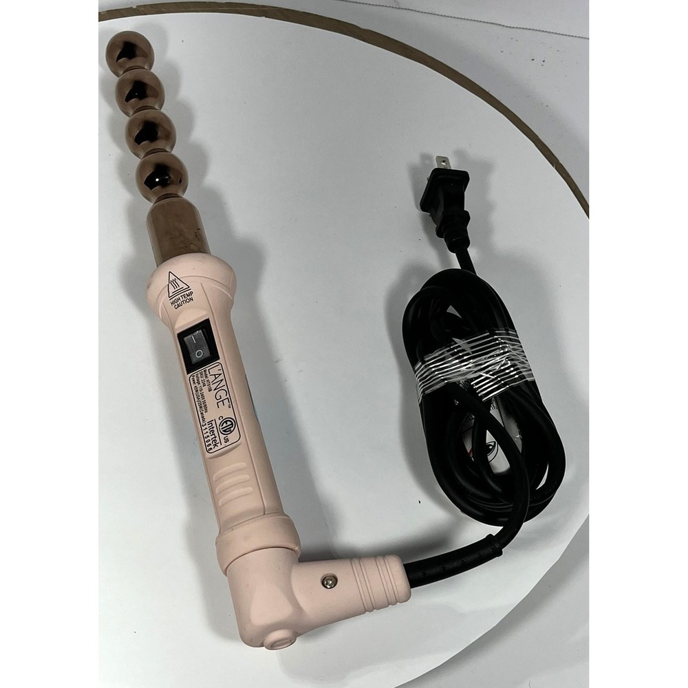 L'ange Le Perle Titanium Bubble Curling Wand Blush Pink Rose Gold